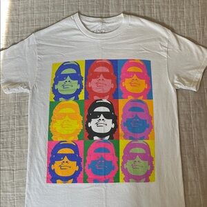 Pop Art Eazy E Graphic Print White T-Shirt, size small Men’s
